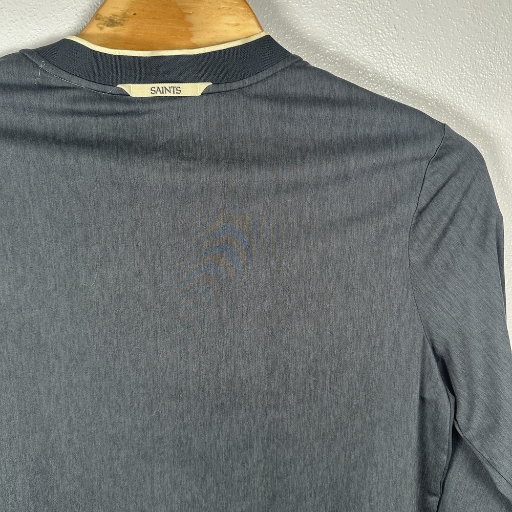 Nike On Field New Orleans Saints 1/4 Zip Pullover Mens XL Gray NFL Performance - Picture 5 of 7